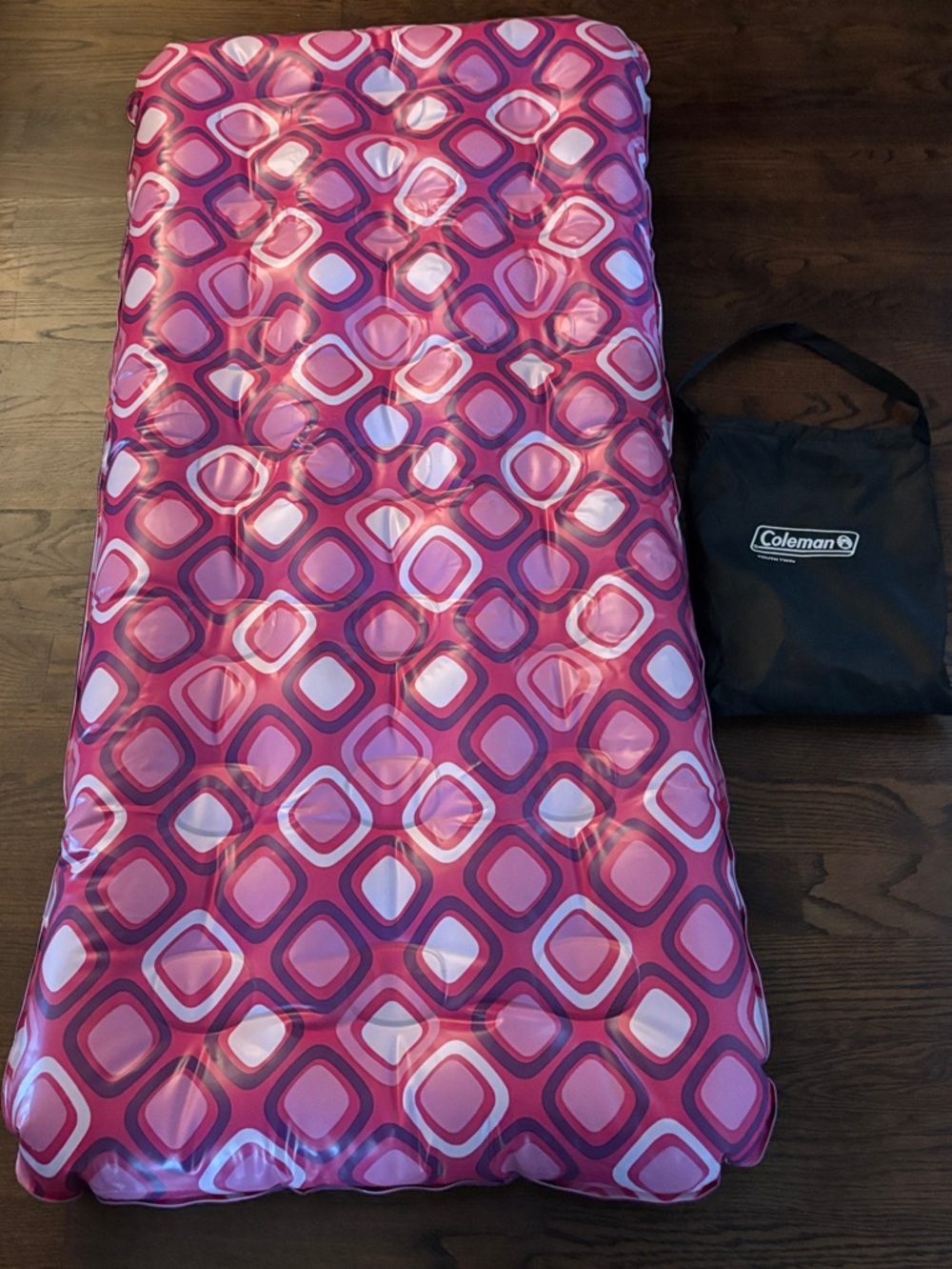 Coleman Pink Geometric Pattern Inflatable Mattress